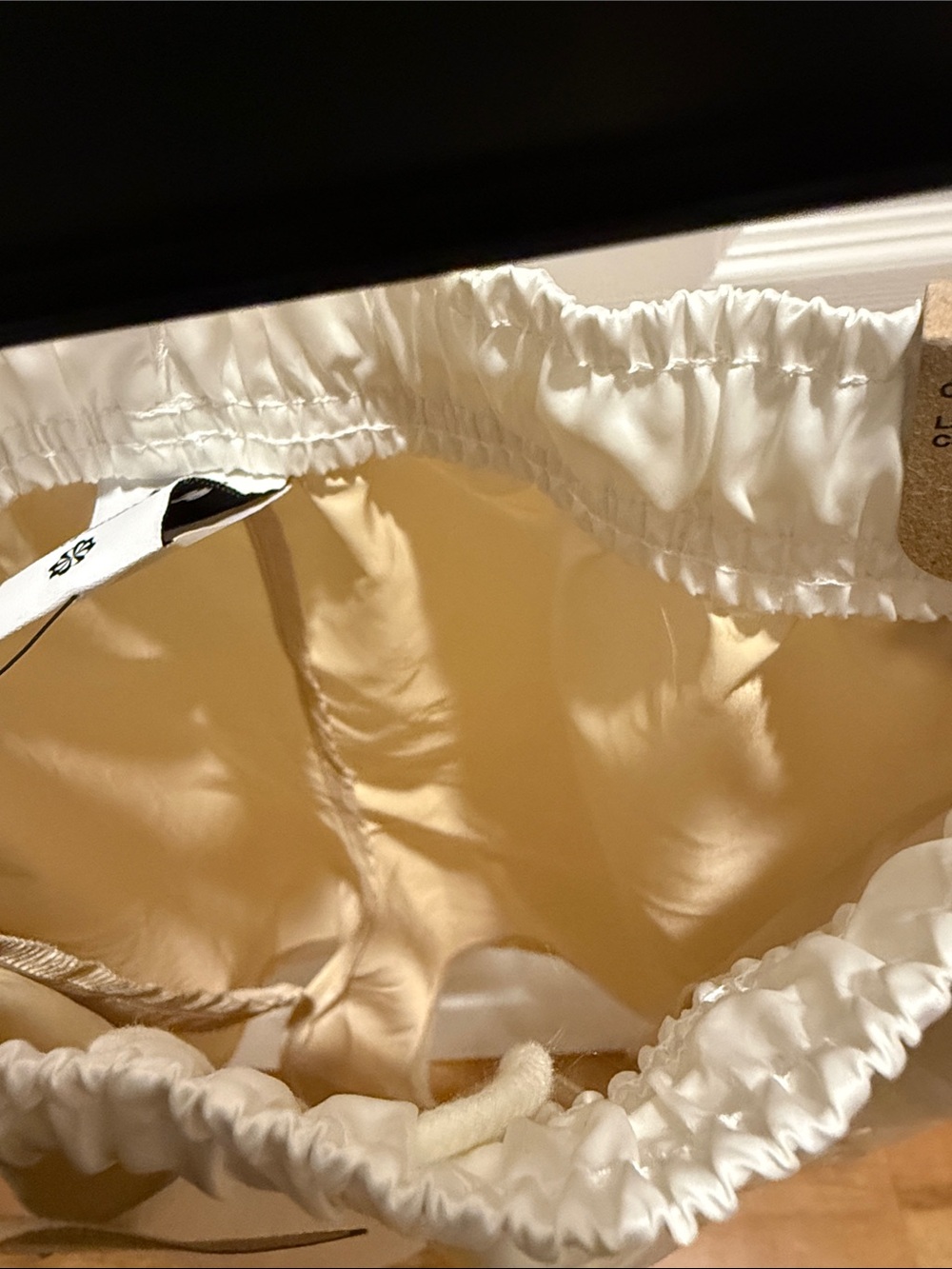Nike Cream and White Athletic Shorts with Side Panels - Picture 7 of 7